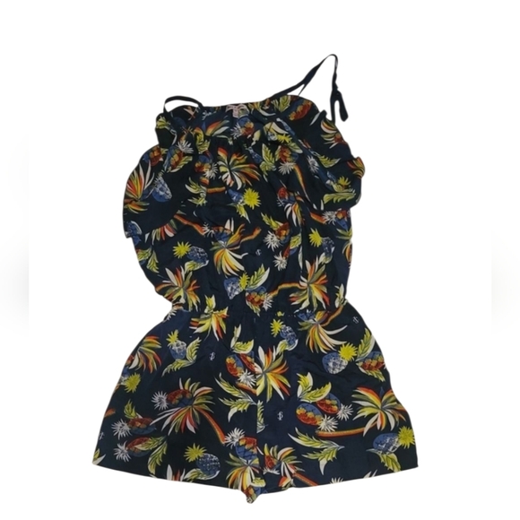 JUICY COUTURE Romper Navy Blue Flower Print Size M - Picture 2 of 3
